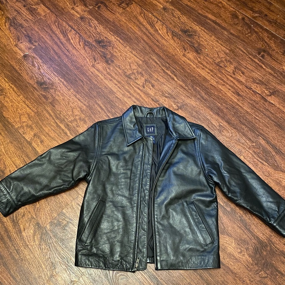 GAP - Leather 3/4 length sleeved jacket